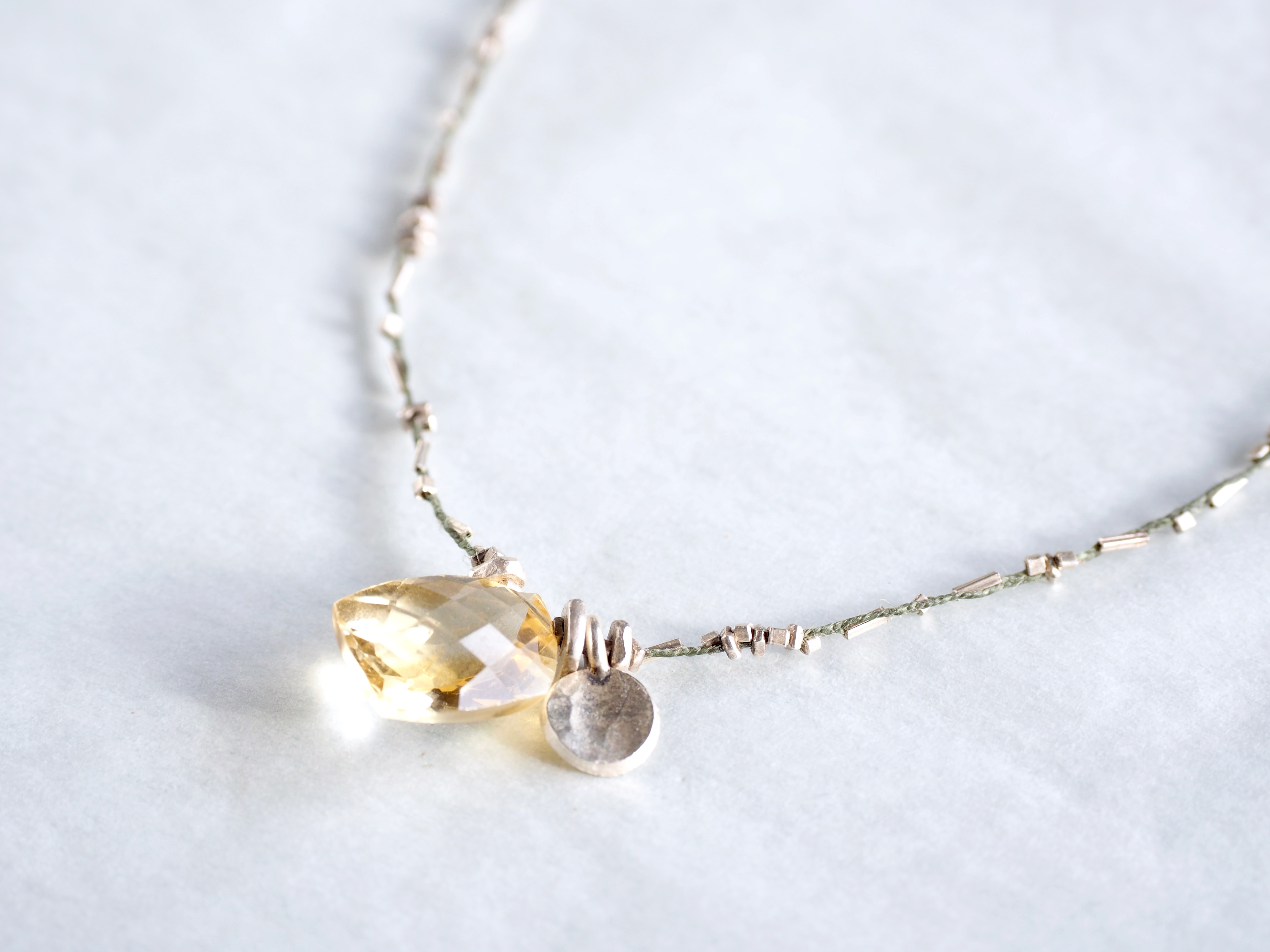 【ラフカット】シトリン ペンダント