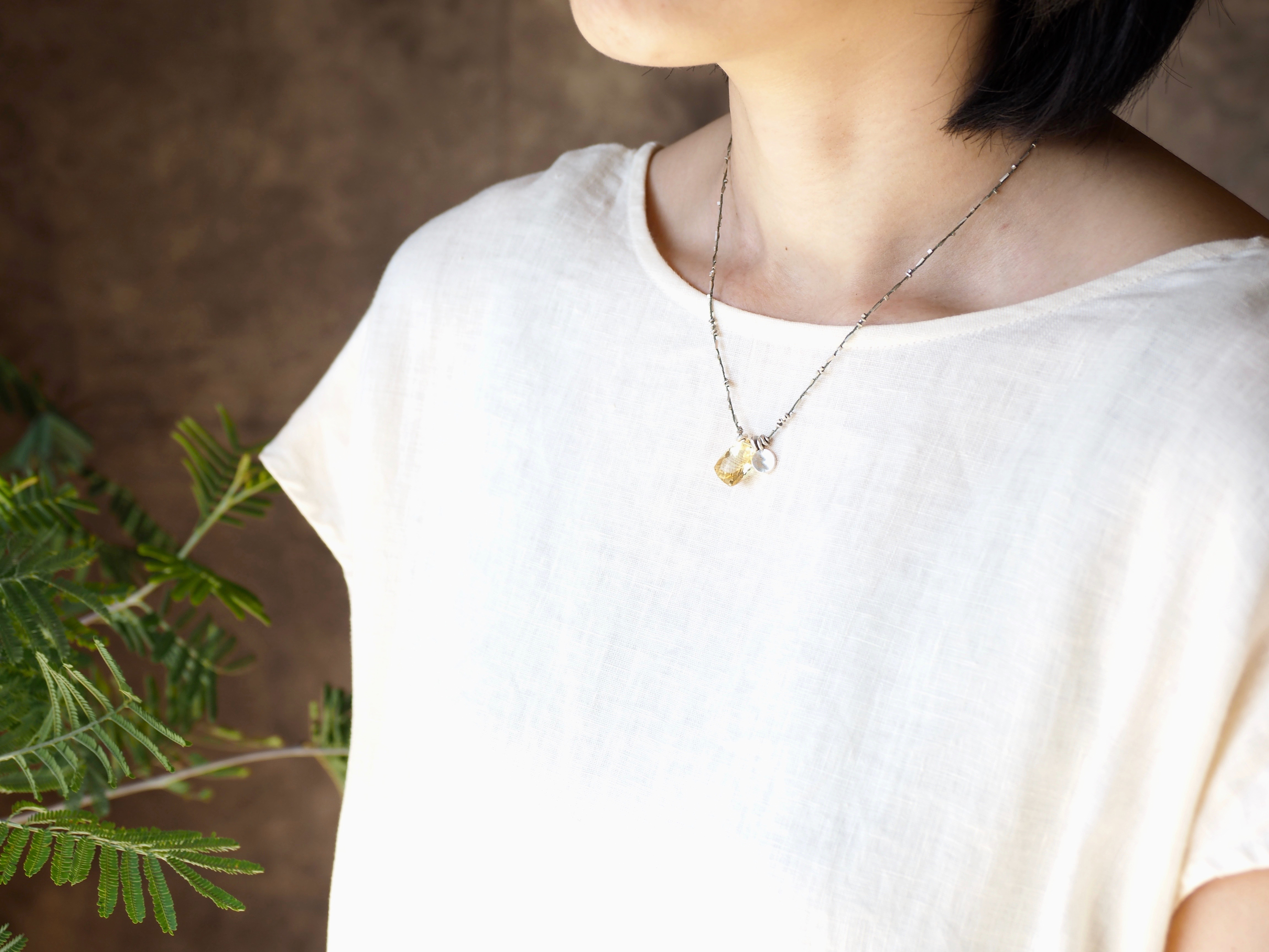 【ラフカット】シトリン ペンダント