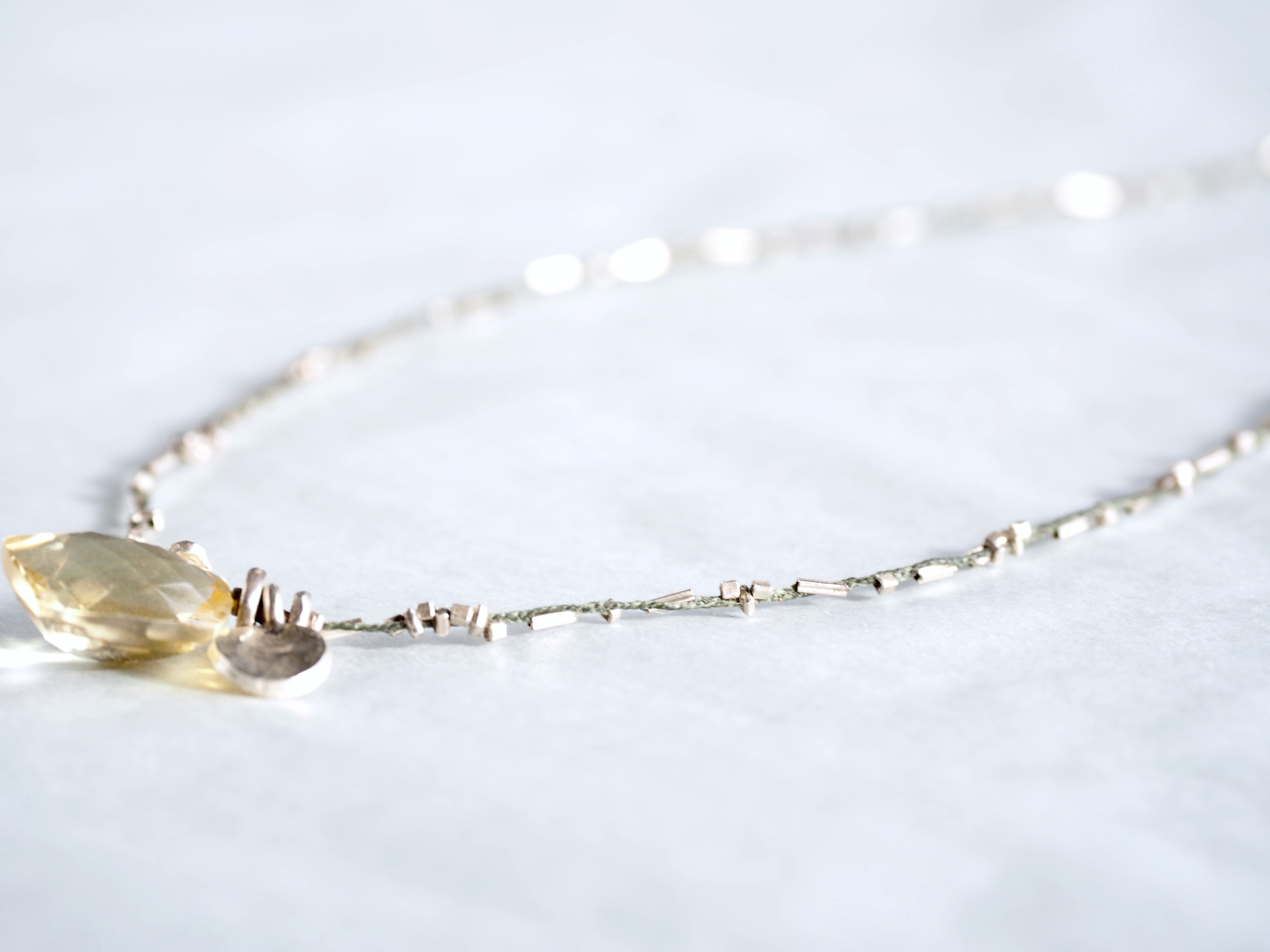 【ラフカット】シトリン ペンダント