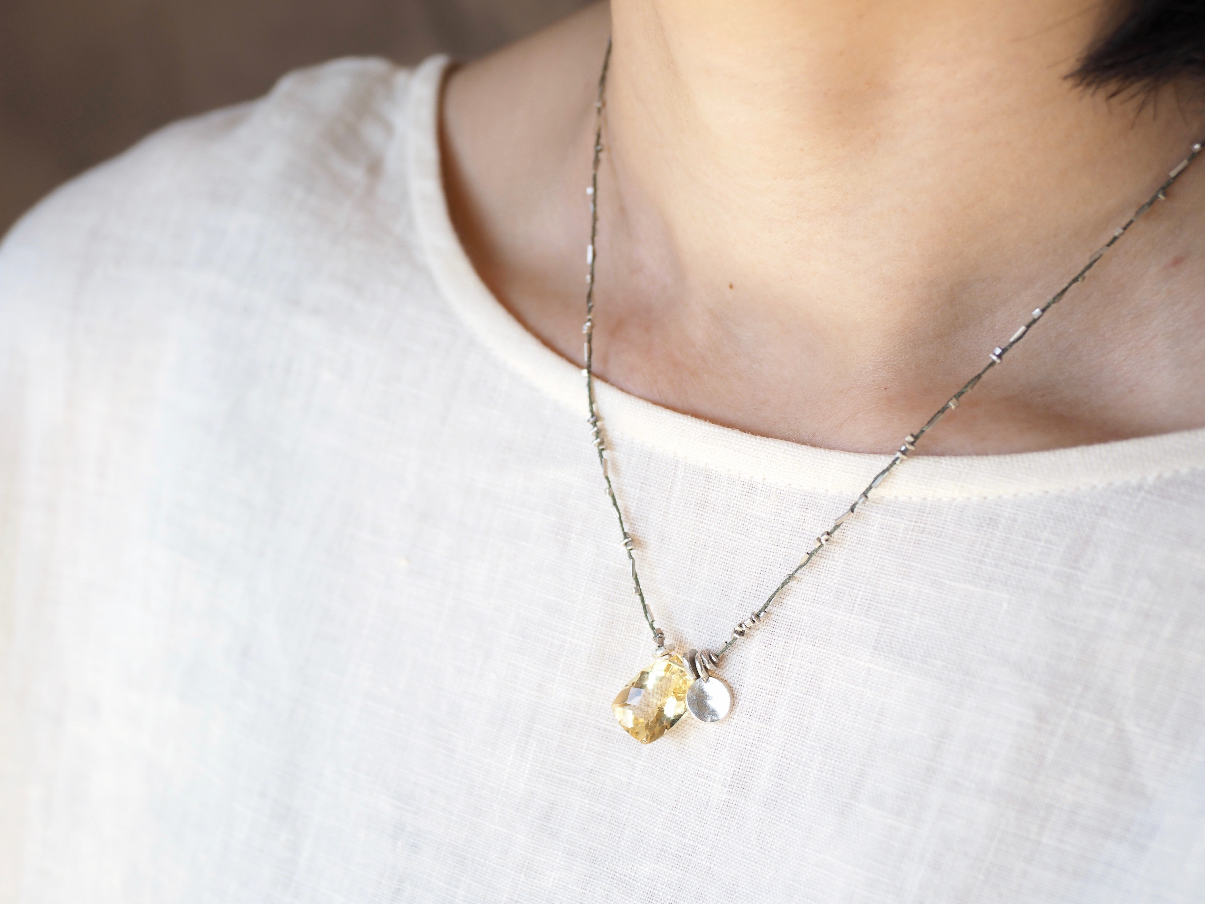 【ラフカット】シトリン ペンダント