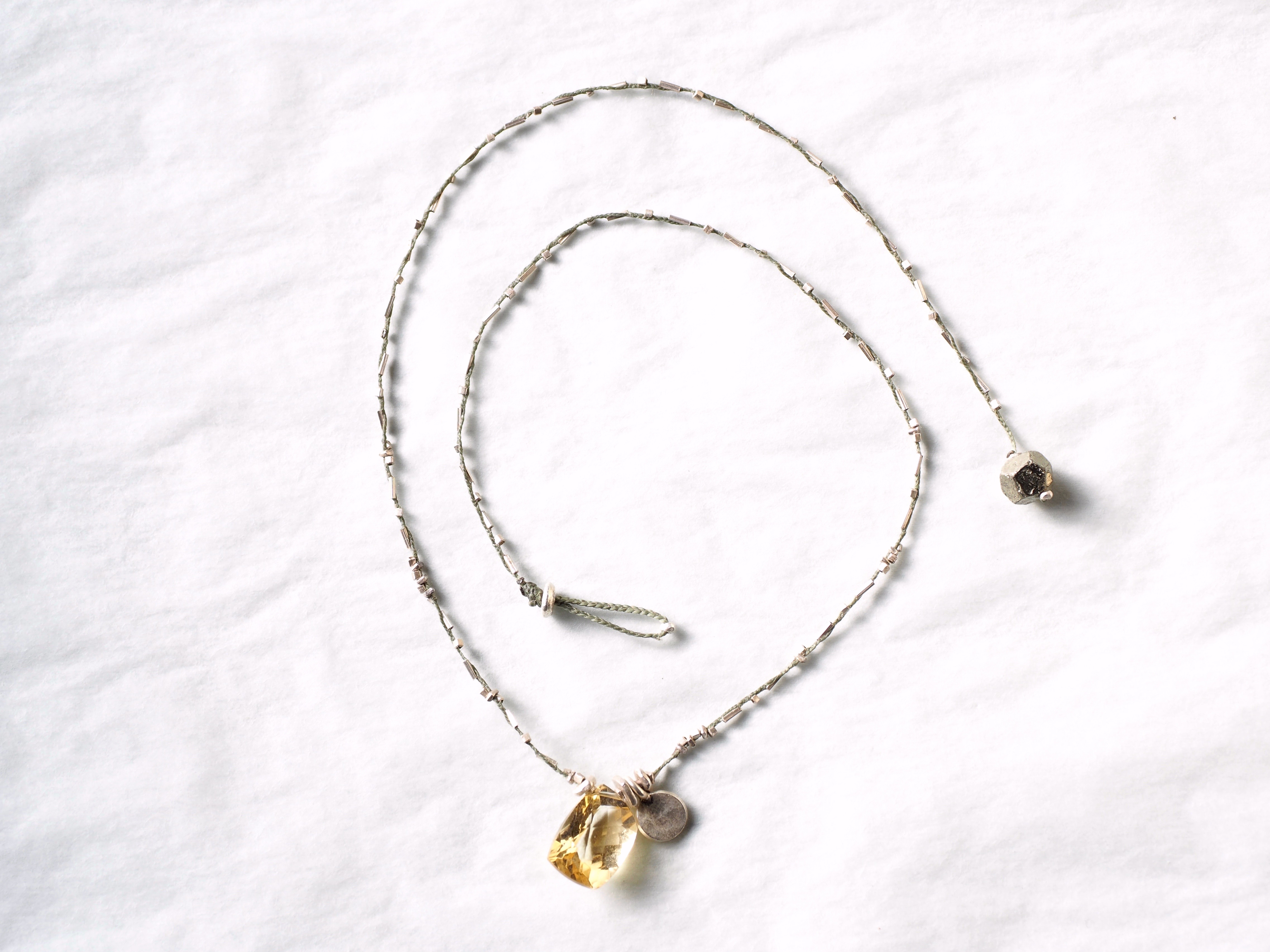 【ラフカット】シトリン ペンダント