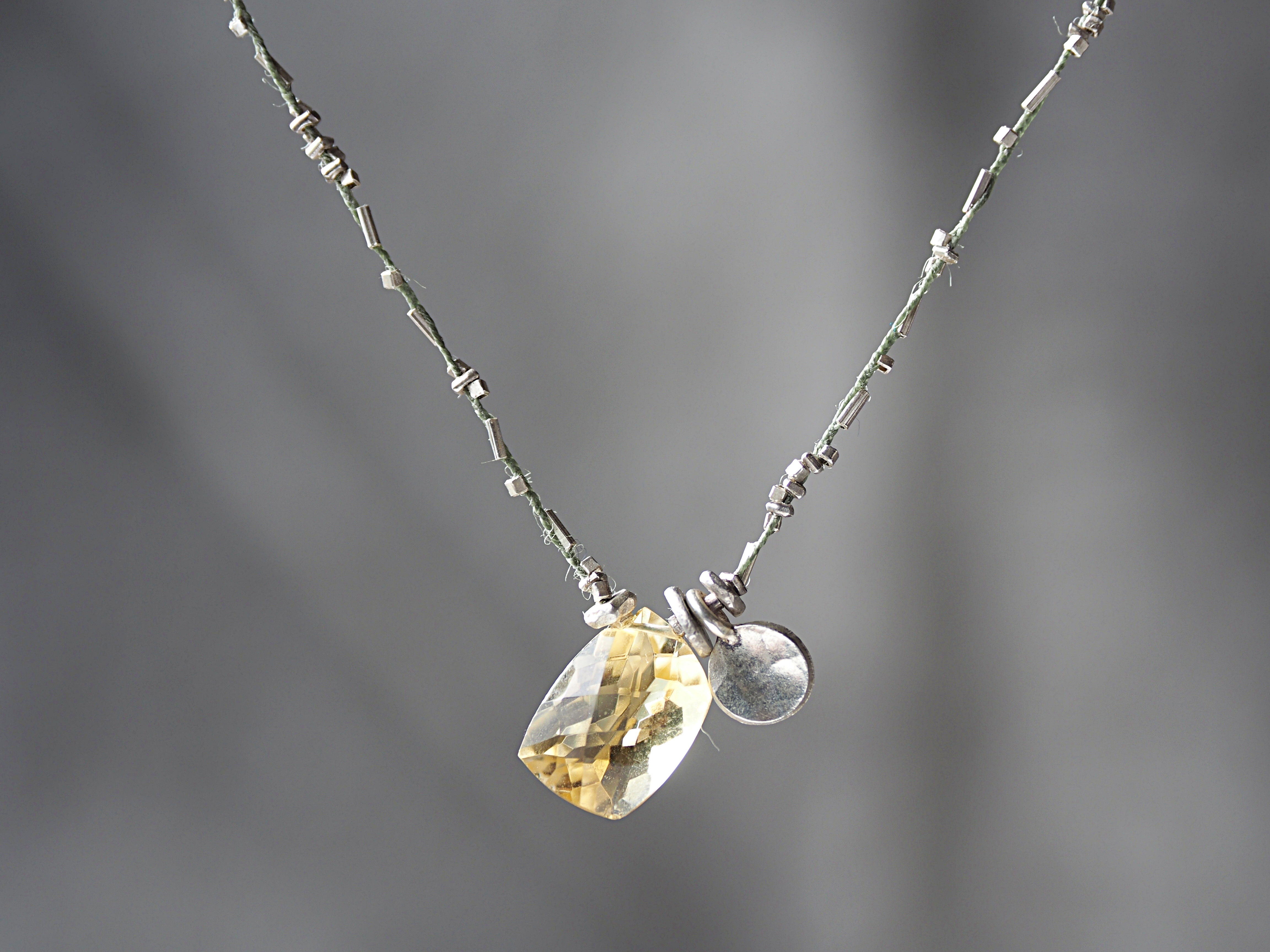 【ラフカット】シトリン ペンダント