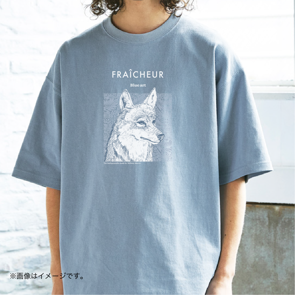 厚みのあるBIGシルエットTシャツ「Wolf」/送料無料
