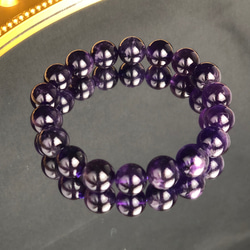 天然石　5A純粋な深い紫アメジスト　高透明　9㎜～11㎜　6個300円　 2枚目の画像