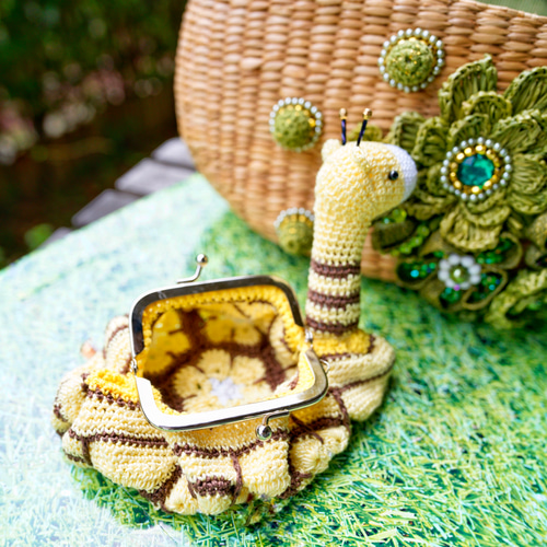 アフリカ布8.5角型マーブルがま口ポーチ　 karie様 アフリカ布8.5角型マーブルがま口ポーチ karie様