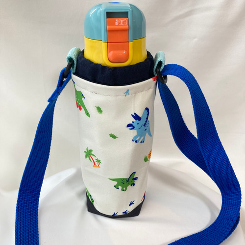 Smallティラノサウルス☆キラキラ恐竜プリントの水筒カバー