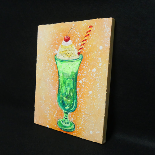 油絵 油彩 油彩画 絵 絵画【クリームソーダ】 絵画 HR 通販
