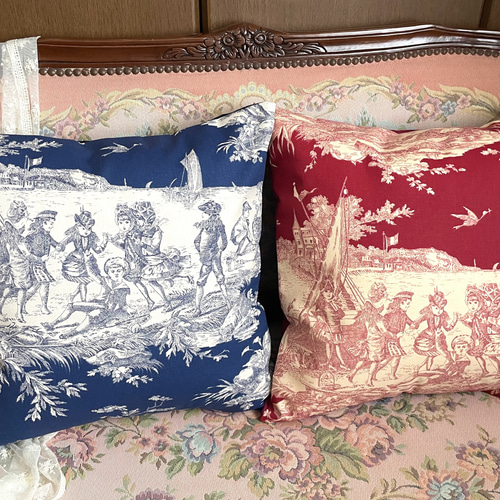 ☆セール☆ フランス トワルドジュイ 水物語 美しいネイビー ☆セール☆ フランス トワルドジュイ 水物語 美しいネイビー