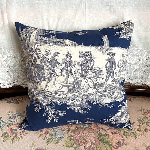 ☆セール☆ フランス トワルドジュイ 水物語 美しいネイビー ☆セール☆ フランス トワルドジュイ 水物語 美しいネイビー