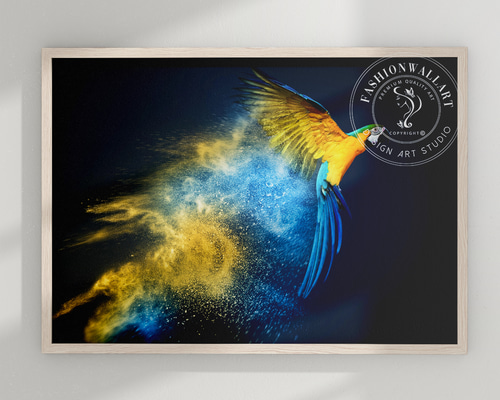 コンゴウインコ　絵画 22878311b3a14143b7c9fa9f315f85