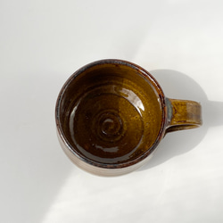 飴色のコーヒーカップ&ソーサー　　【手仕事 民藝　和　陶器　】 3枚目の画像