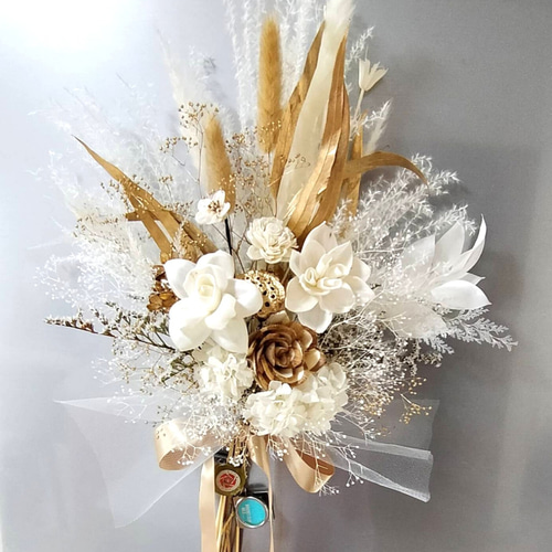 ♥3点 ウェディングブーケ/ブートニア、ヘッドドレス 結婚式