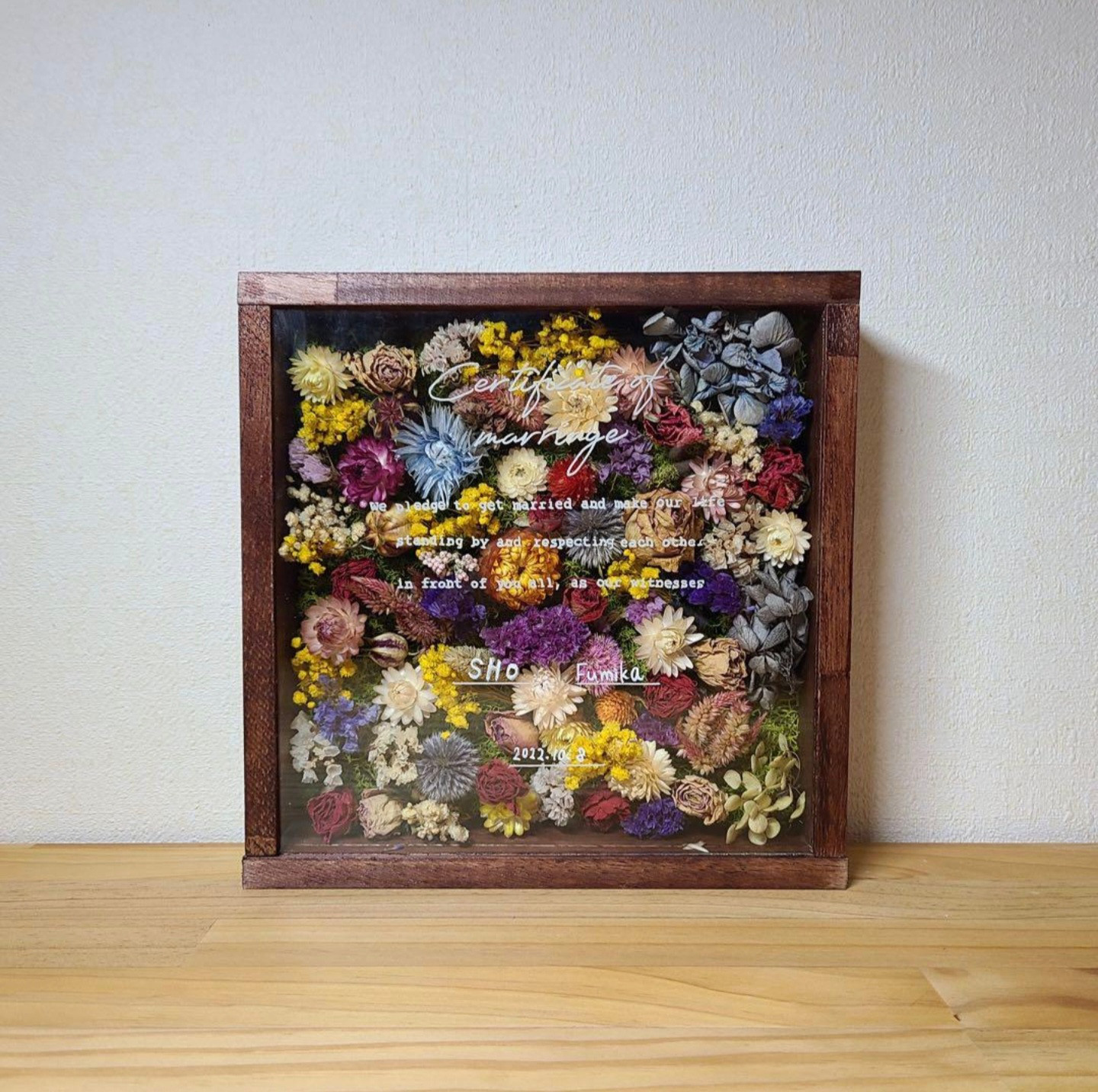 【結婚証明書】フラワーボックス(ゲスト参加型)