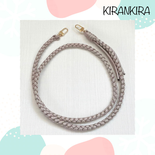 再販×6]タッセル付き＊パラコードのスマホショルダーストラップ4つ編み