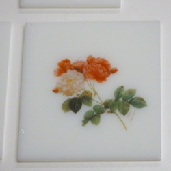 ステンドグラス材料　焼き付けガラス　ハンドメイド素材　　薔薇4点 4枚目の画像