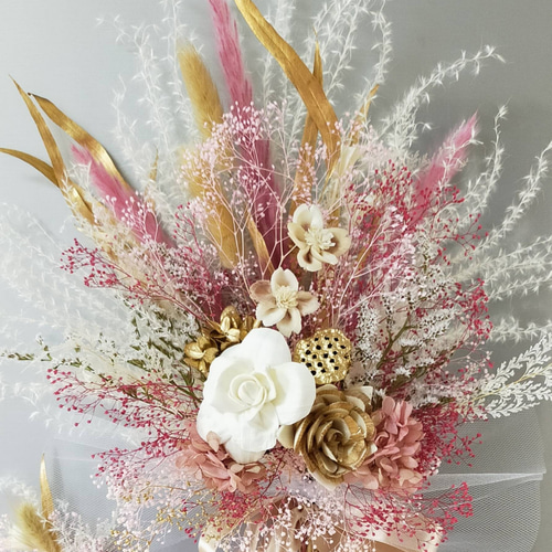 ♥3点セット ウェディングブーケ/花束、ブートニア、ヘッド ♥3点セット ウェディングブーケ/花束、ブートニア、ヘッド