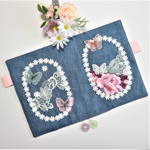 刺繍レースの手帳カバー（W） ほぼ日手帳カズンサイズ A5手帳