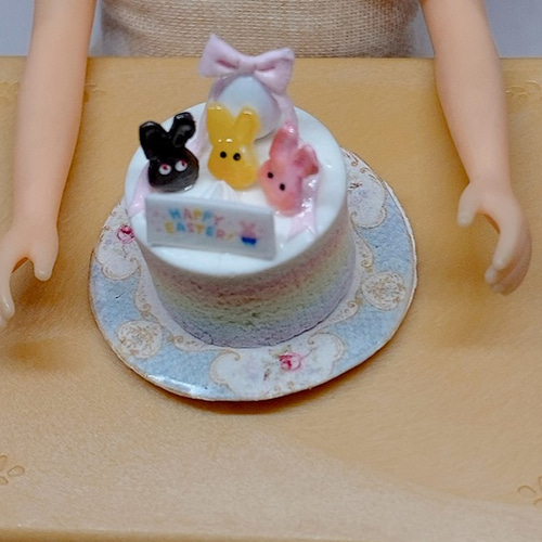 【楽ギフ_のし宛書】 カラフルイースターケーキ ミニチュアケーキ その他雑貨 haru その他