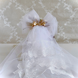 Dress White veil  ✴︎✴︎✴︎木馬のレースを使用✴︎✴︎✴︎ 5枚目の画像