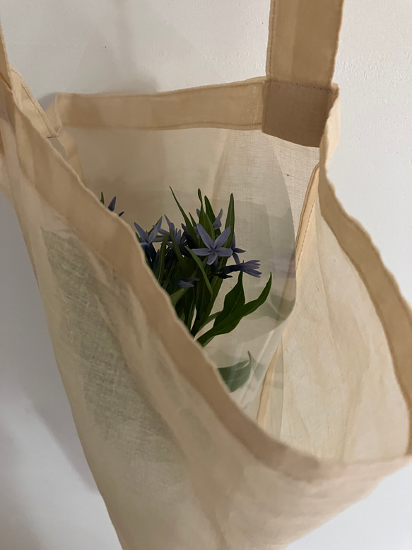 Flower bag フラワーエコバッグ / オーガンジー　新色追加 18枚目の画像