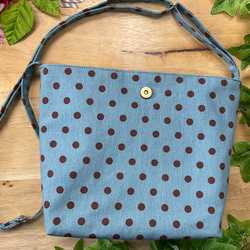 [Walk Pochette] Pop Colorful Dots Blue ✖️ Brown String Length Ad 第3張的照片