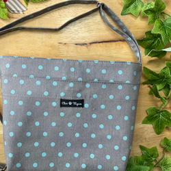 [Walking Pochette] Pop Colorful Dot Grey✖️ Blue String Length Ad 第2張的照片