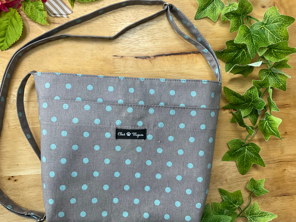 [Walking Pochette] Pop Colorful Dot Grey✖️ Blue String Length Ad 第2張的照片