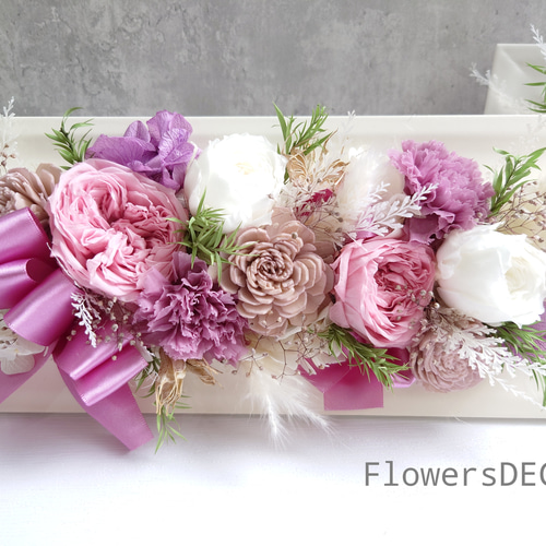 ロココ調ホワイトGOLDSilvaローズ リース 直径約42cm