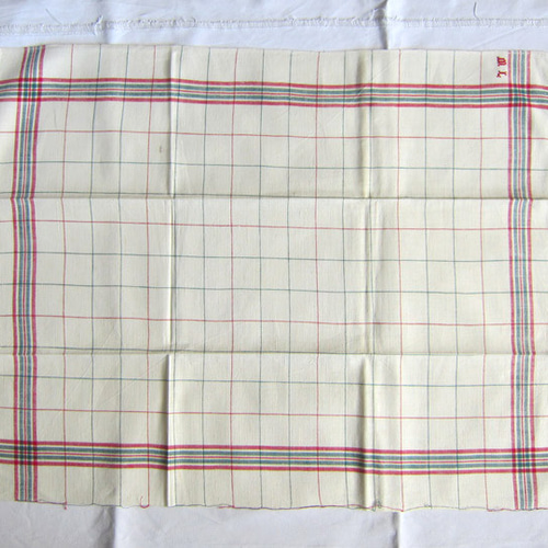 キッチンクロス イニシャル刺繍 未使用 コットンリネン フランス