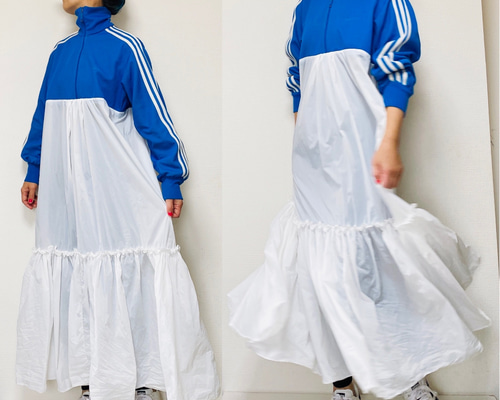 古着　ジャージ　リメイク　ジャケットワンピース 1188908660.jpg?1617969887