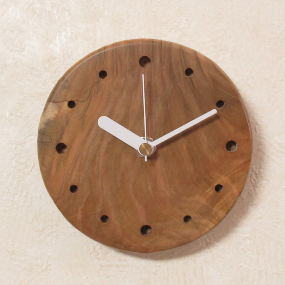 天然木【サクラ】輪切り　木製時計10（掛け時計） 5枚目の画像