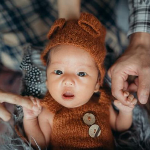 レンタル】ニューボーンフォトお手軽8点セット(カゴ、床、装飾