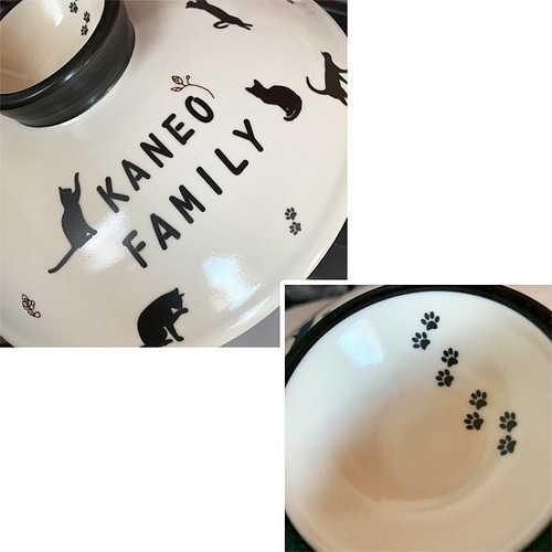 名入れ無料】土鍋 9号キャット 猫柄 モノクロインテリア プレゼント