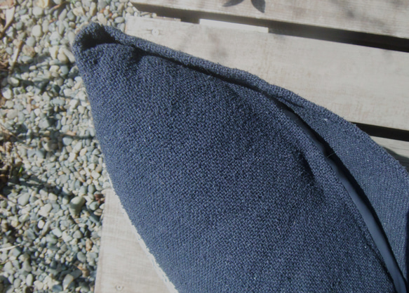 Sale　北欧柄手織りシルククッションカバー　ローシルク　オーバーショット織り 6枚目の画像