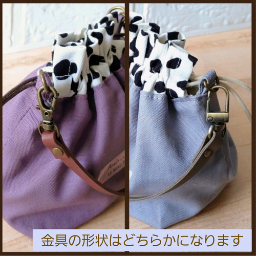 お散歩巾着袋 カラー4種類 ストライプ＆ダルメシアン 浴衣巾着
