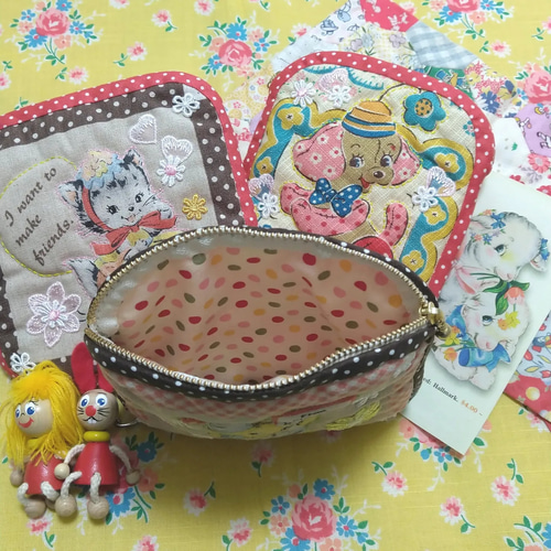 ヴィンテージなメリーボンボンのひよこちゃんふわふわポーチ✨ ポーチ