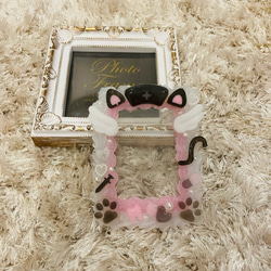 トレカケース 黒×PINK猫ナース 1枚目の画像