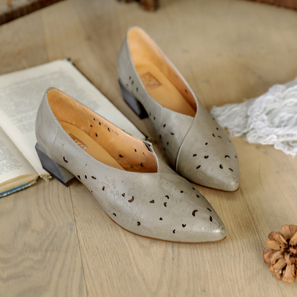 柔らかい牛革 パンプス ローヒール メリージェーン靴 レディース 靴 本革 パンプスレディース ローヒールパンプス 3枚目の画像