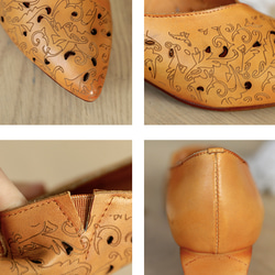 柔らかい牛革 パンプス ローヒール メリージェーン靴 レディース 靴 本革 パンプスレディース ローヒールパンプス 8枚目の画像