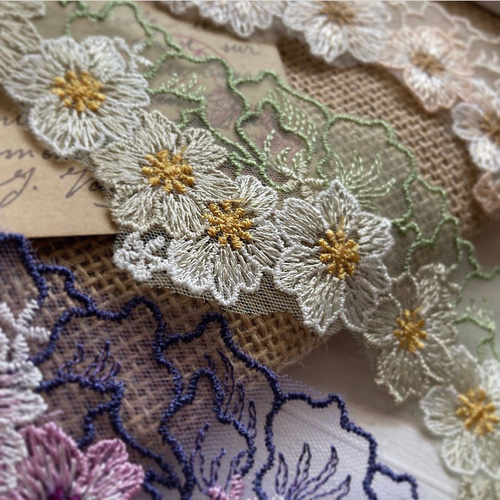 ハンドメイド♡花柄ファブリックリボンレースポニー 72056e0c516d0377ef6115d1ffc059