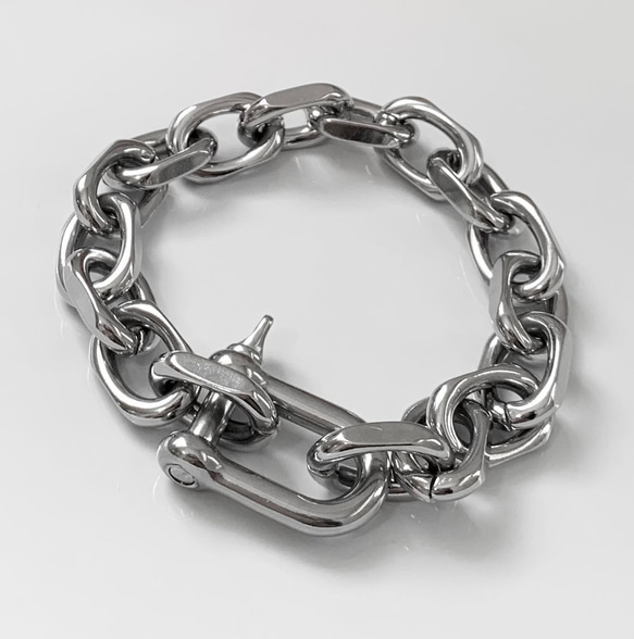 eve】chain bracelet マンテルブレスレット 角型 チェーン 11mm U型 ...