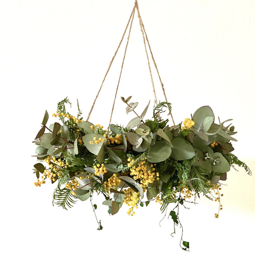 ミモザとユーカリのフライングリース