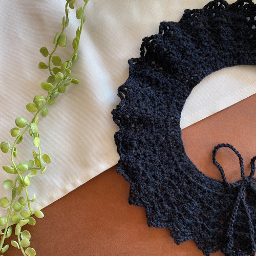 Partyに✨新品未使用！手編みレース 付け襟 ハンドメイド✨ つけ襟 手編み レース編み ハンドメイド その他ファッション雑貨