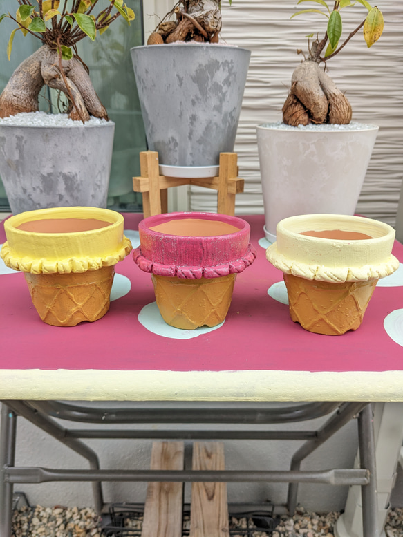 アイスクリーム風リメイク植木鉢【全７種類】 2枚目の画像