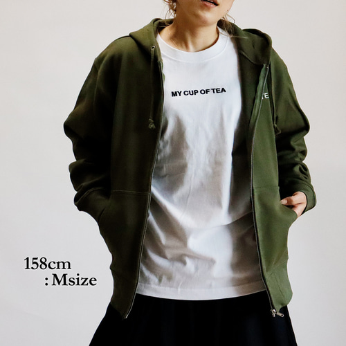 オリーブグリーン フルジップ パーカー 再出品/限定色】LATTEフルジップパーカー（ライトオリーブ） パーカー