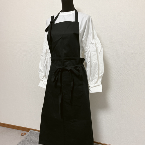 【専用①】 ハンドメイド　カフェエプロン【Ｌ】 エプロン おしゃれ 大人 通販 ワークエプロン ロングエプロン