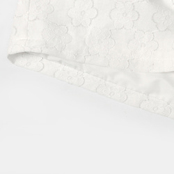 白裏地フレンチレトロ中空ジャカードシャツ人形襟花ボタン気質シャツトップ 5枚目の画像
