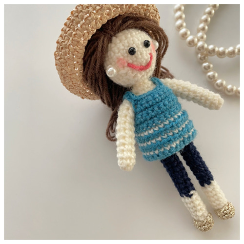 送料無料】ドールチャーム 手編み あみぐるみ あみぐるみ