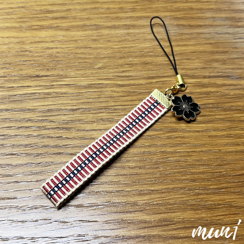 全7種〉桜チャームの真田紐ストラップ(どちらか1点) 携帯