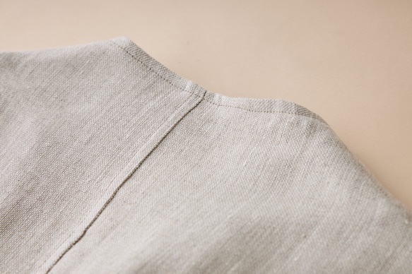 春新作☆リネン100%☆ロングスプリングコート☆生成り C-28W 17枚目の画像